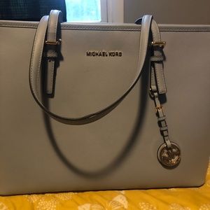 Blue Michael Kors tote bag